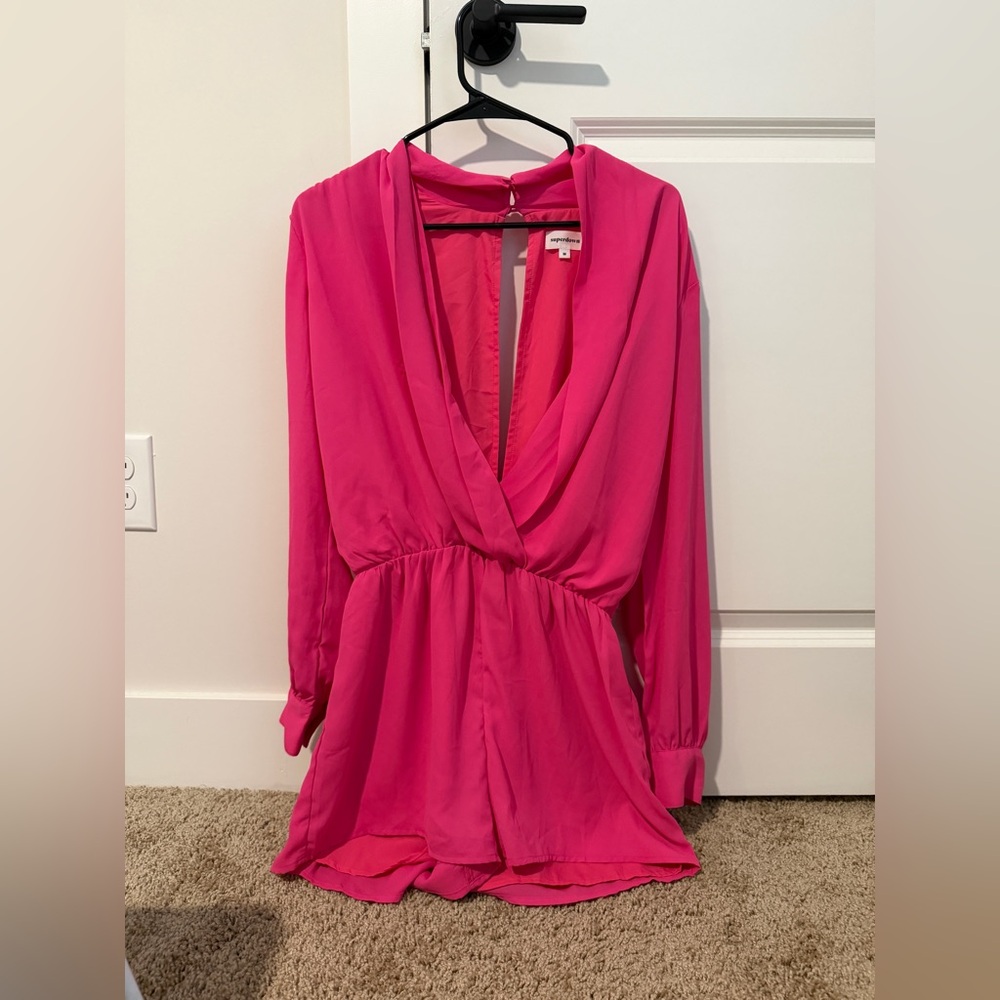 superdown kaycie drape neck romper